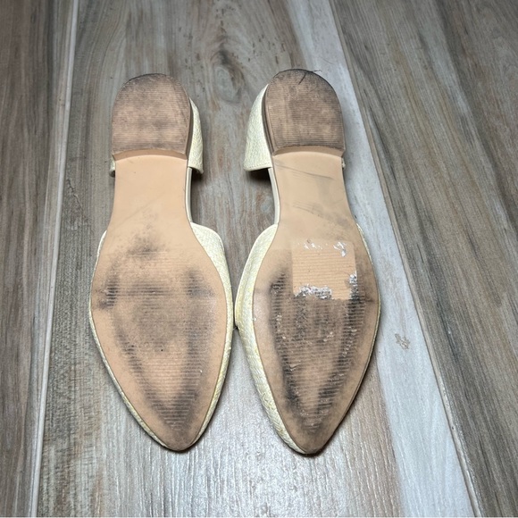 Isaac Mizrahi New York Tan / Cream Woven Pointed Toe Flats Women’s Size 6 - Picture 8 of 11